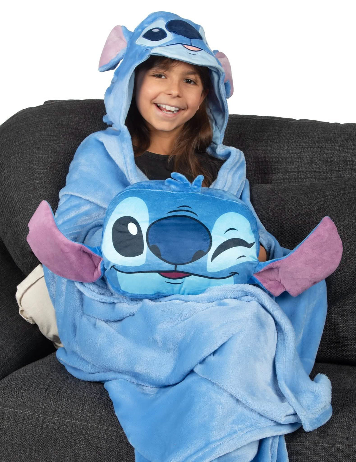 Kostým s kostkovaným polárnym flísom a vankúšom Stitch™