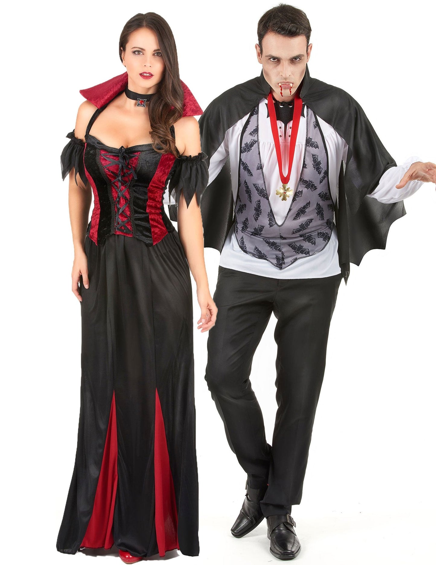Párový kostým upíra na Halloween