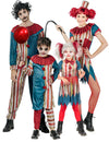 Rodinný kostým klauna vraha na Halloween