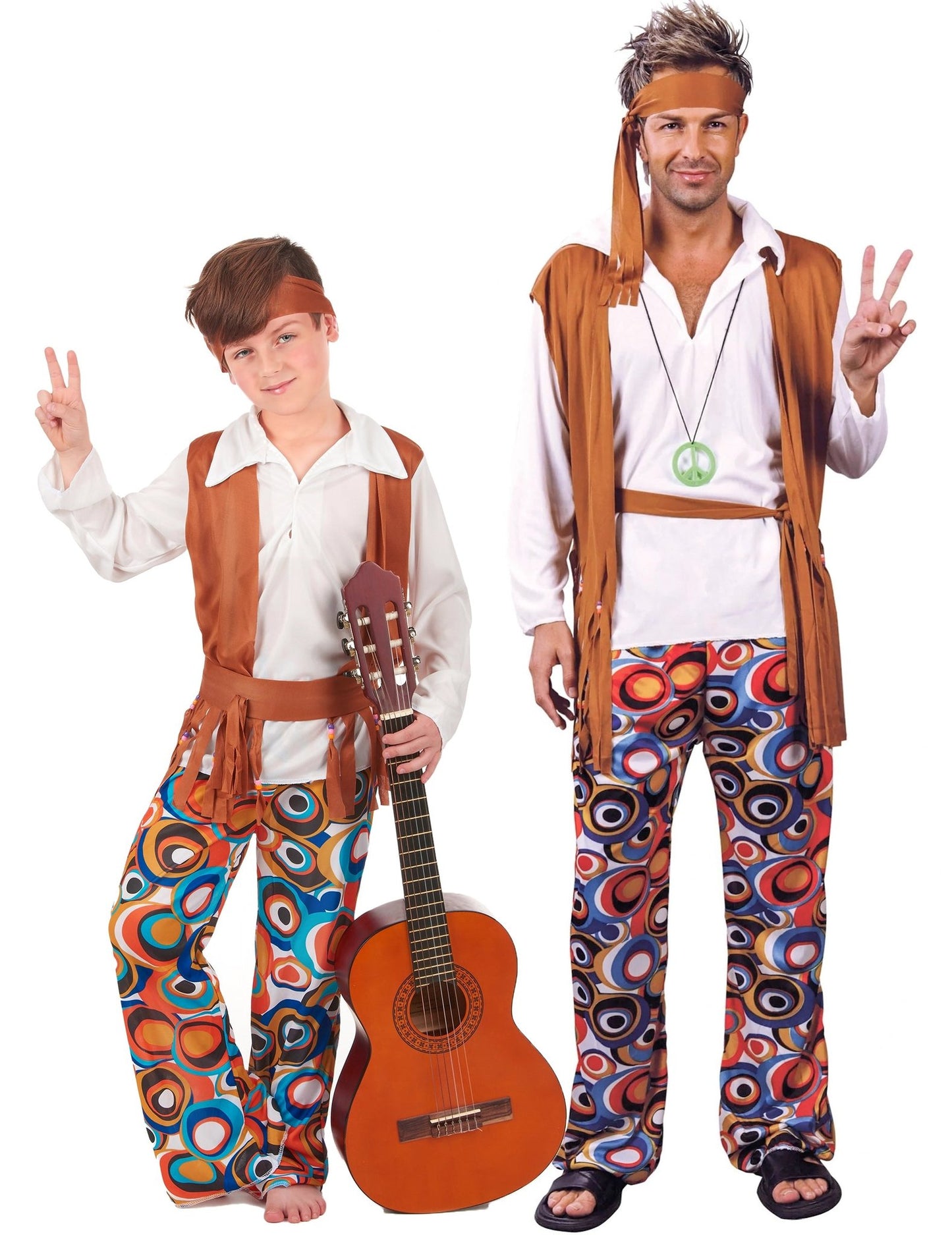 Hippie kostým pre otca a syna