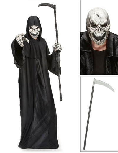 Balíček kostýmu Smrťky so sekanou a halloweenskou maskou