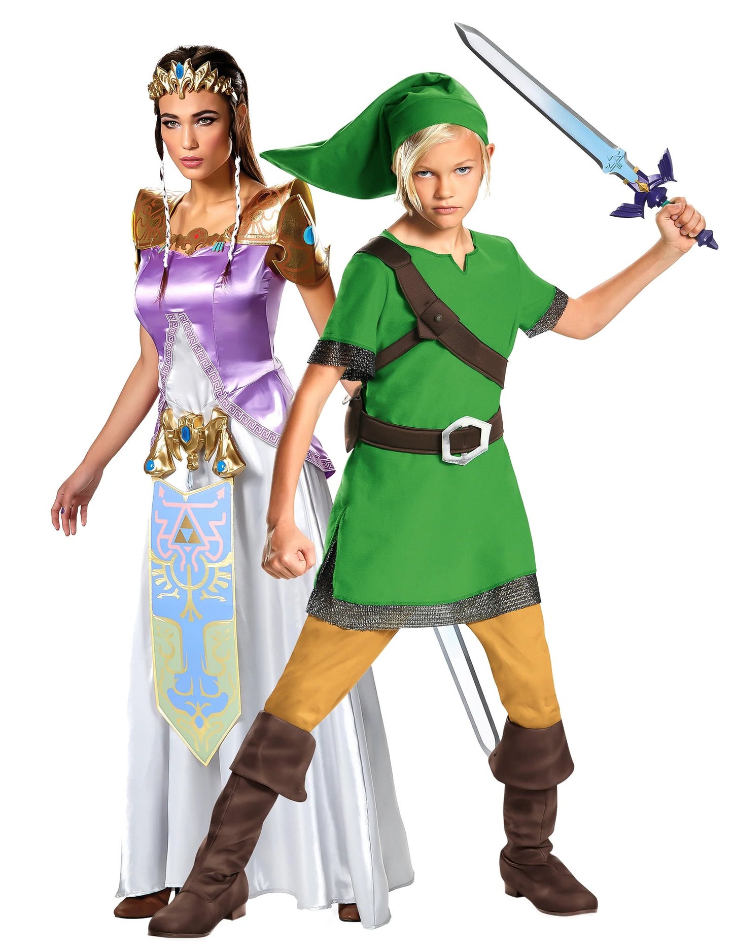Párový kostým princeznej Zeldy a Linka, mama a syn