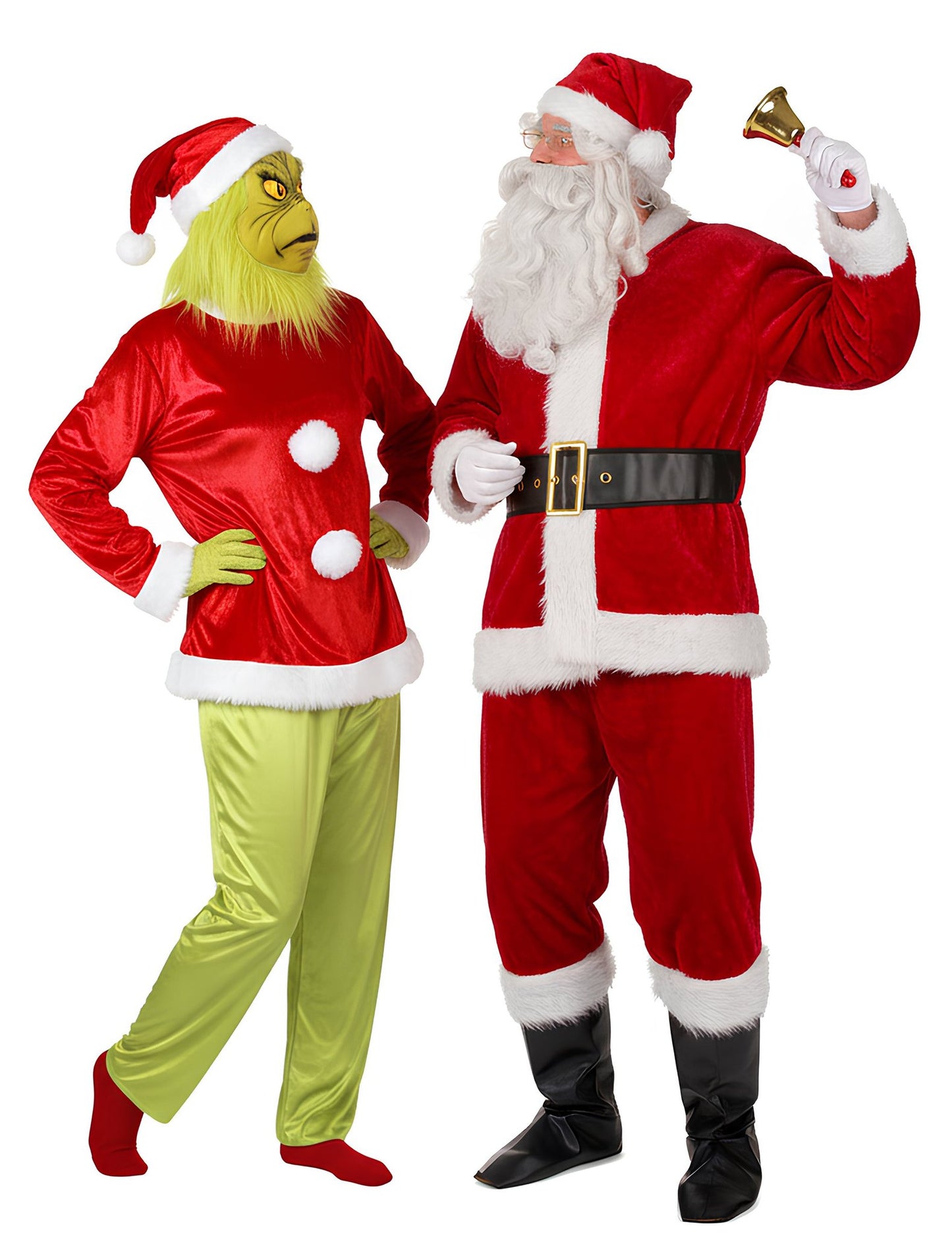 Kostým pre dospelý pár Grinch a Santa Claus