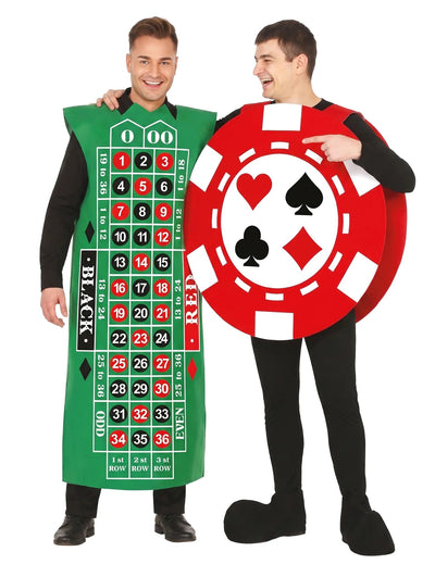 Párový kostým do kasína pre dospelých