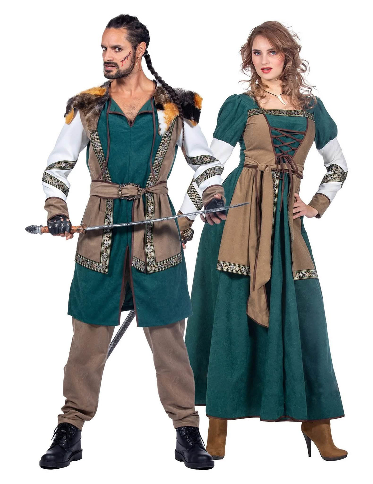Dvojkostým dospelého vikingského bojovníckeho páru