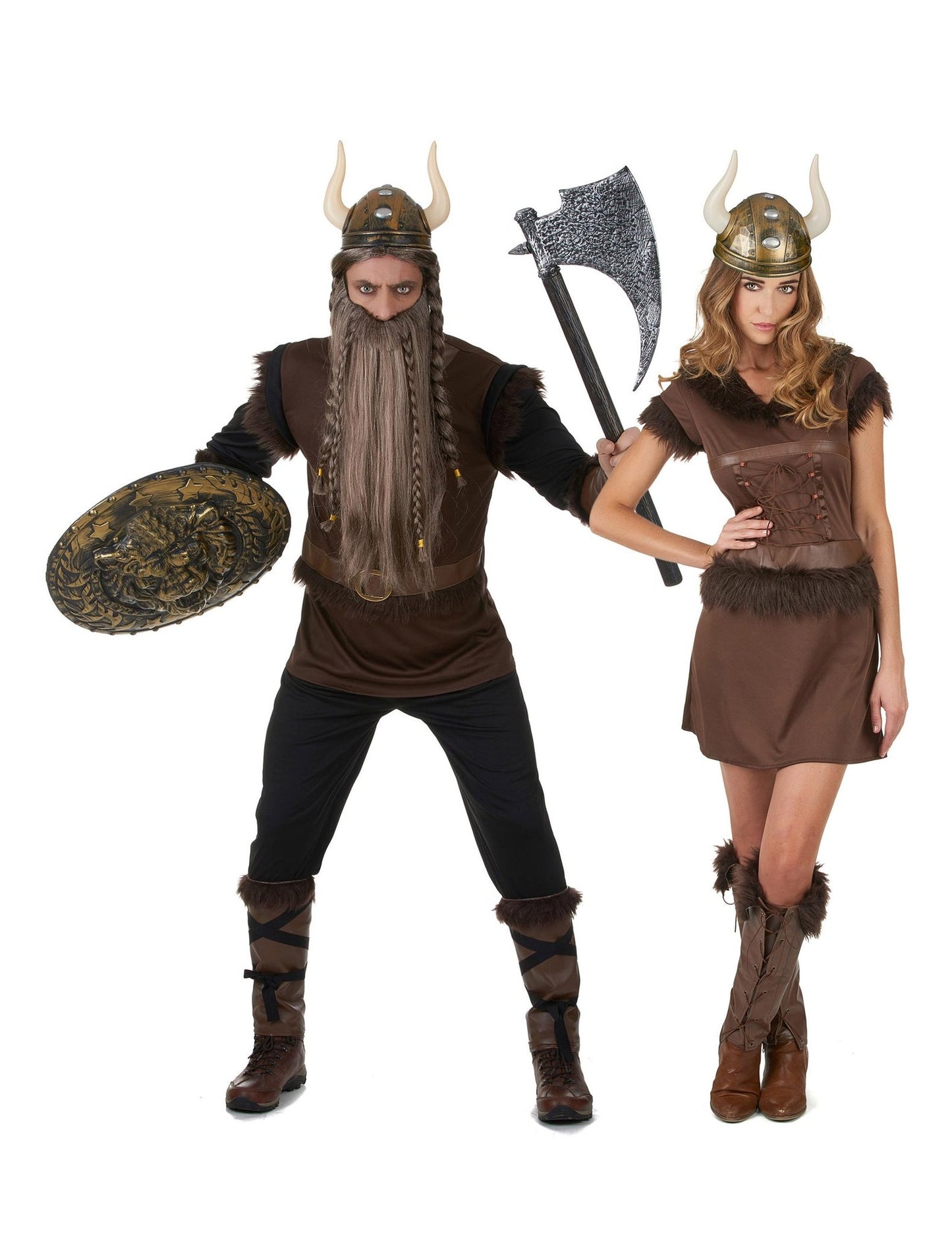 Dvojica vikingských kostýmov pre dospelých
