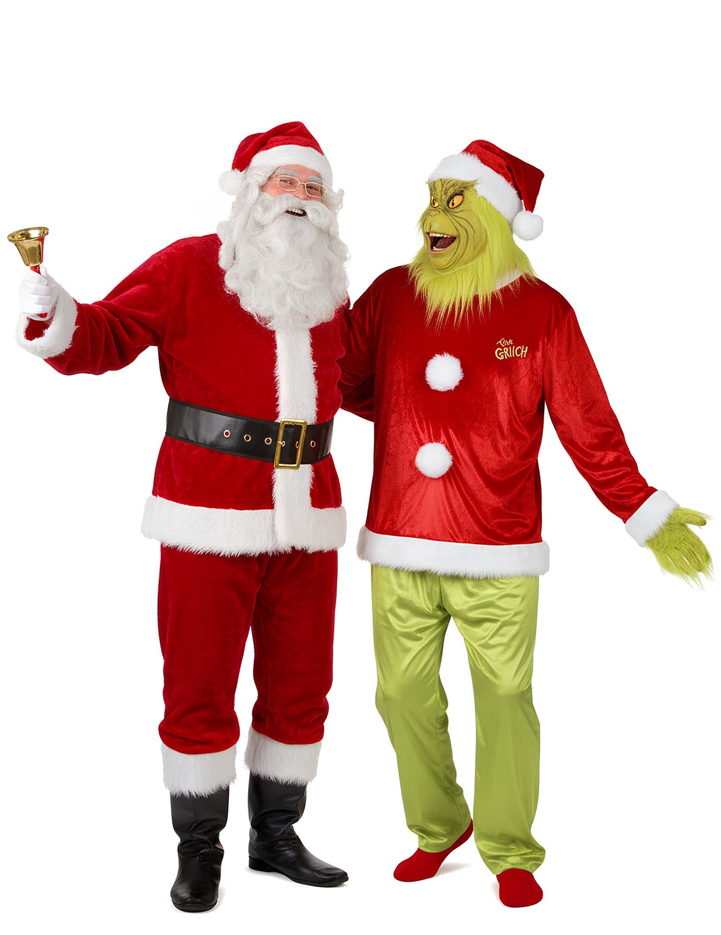 Kostým pre dospelý pár Grinch a Santa Claus