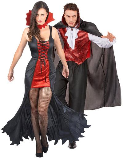 Párty kostým pre pár upír na Halloween pre dospelých