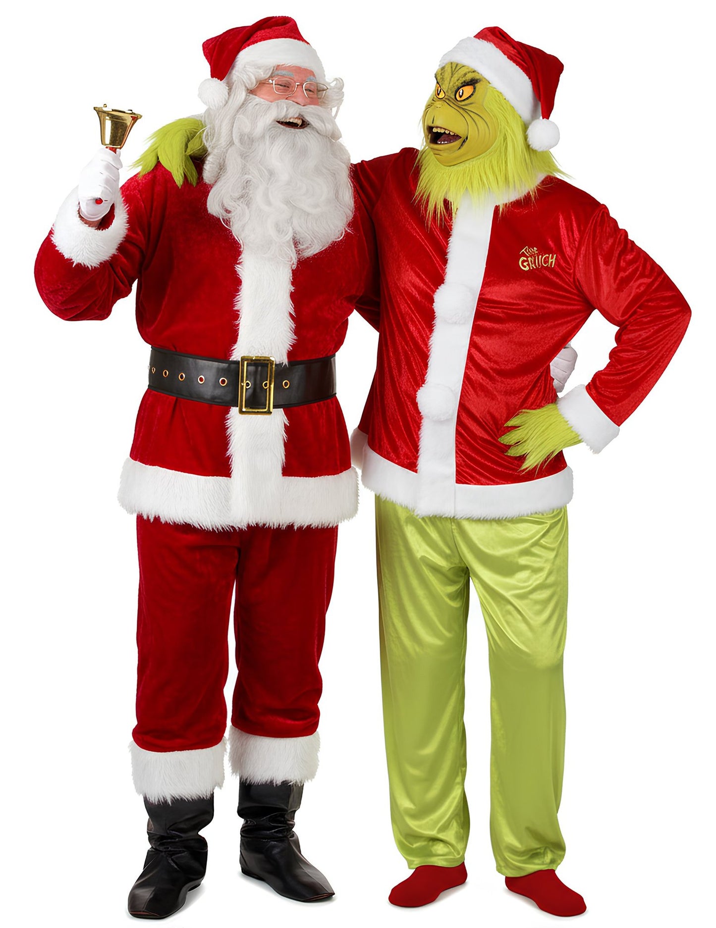 Kostým pre dospelý pár Grinch a Santa Claus