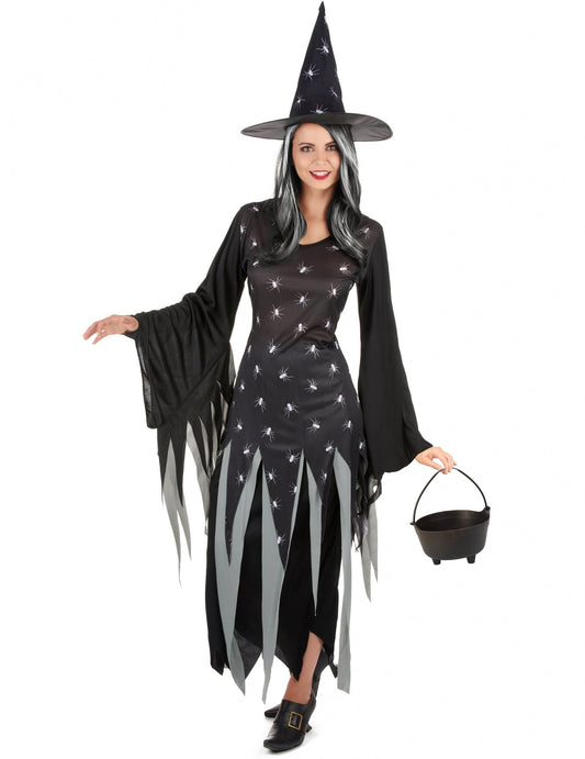 Balíček kostýmu čarodejnice pre ženy s kotlíkom a parochňou na Halloween