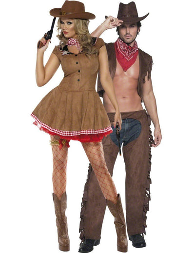 Párový kostým cowgirl a cowboy