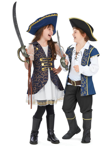 Elegantný kostým pirátskeho kapitána pre deti