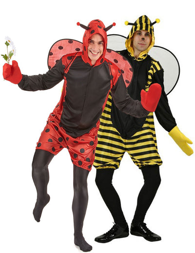 Párové kostýmy pre mužov v podobe včely a lienky