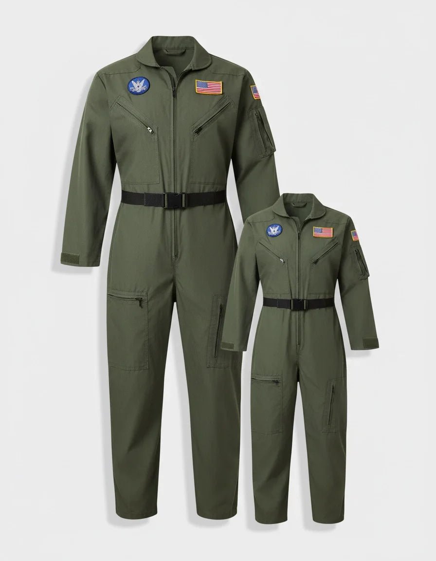 Kostým pilota lietadla pre mužov a ženy