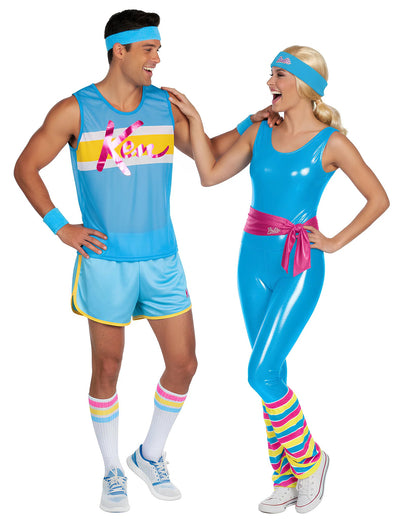 Párový kostým Barbie™ a Ken™ aerobik pre dospelých