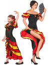 Kostým flamenco tanečnice pre pár matka a dcéra