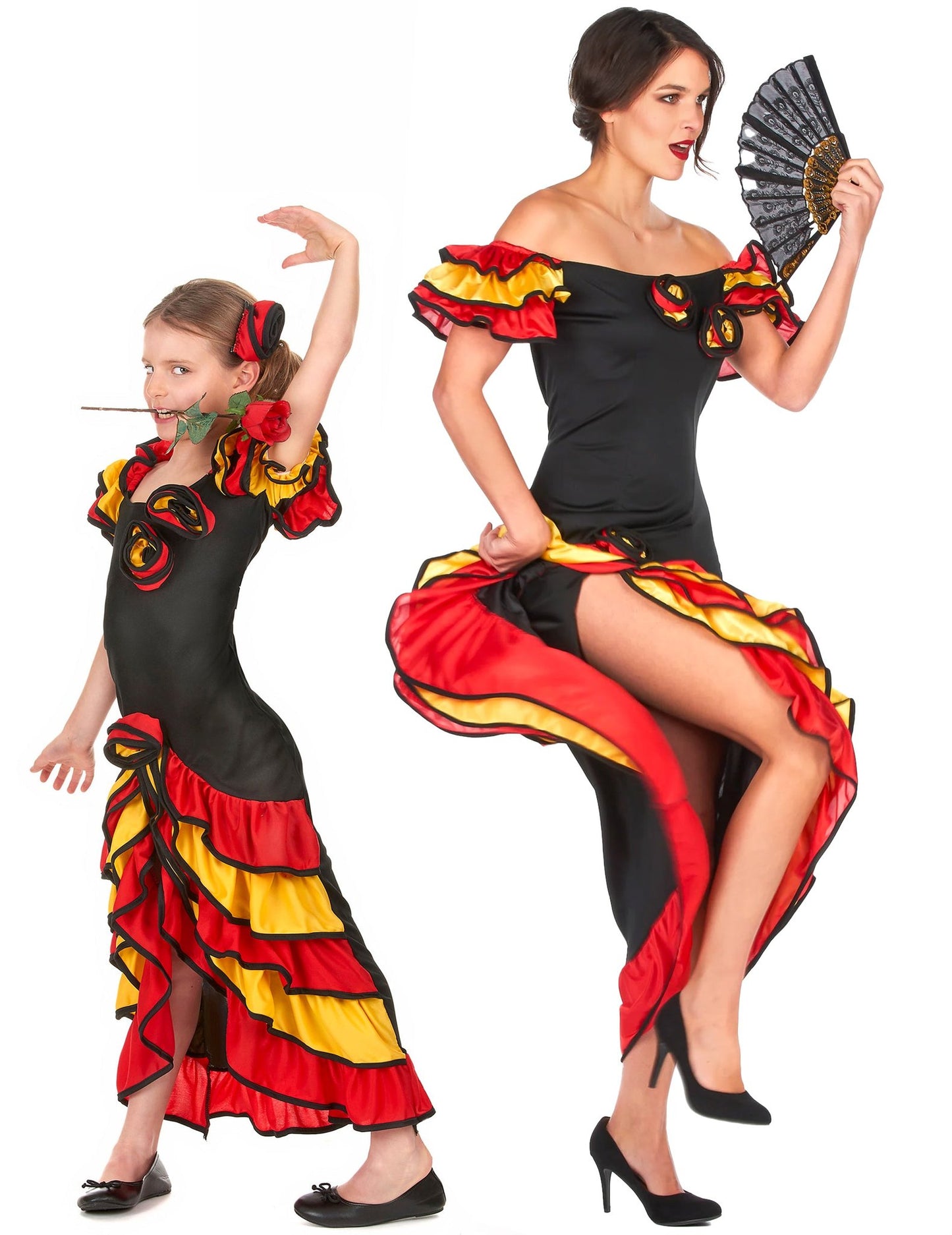 Kostým flamenco tanečnice pre pár matka a dcéra