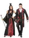 Červeno-čierny halloweensky pár kostým upíra