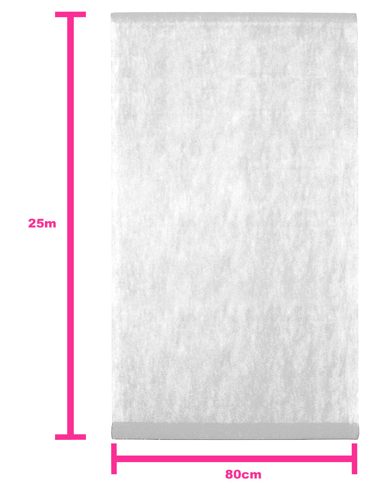 Biela svadobná záves 80 cm x 25 m netkanej textílie