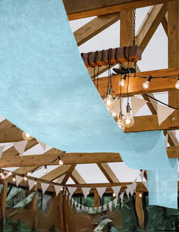 Tenture de mariage pour décoration bleu pastel en tissu intissé