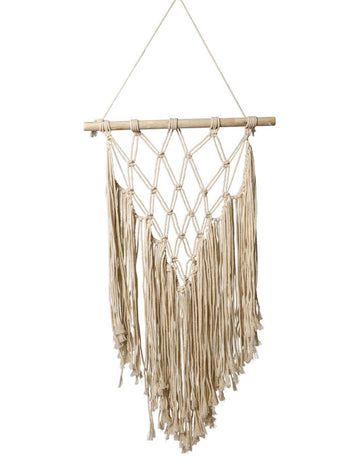 Slonovinová makramé nástenná dekorácia 40 x 71 cm bohémsky štýl