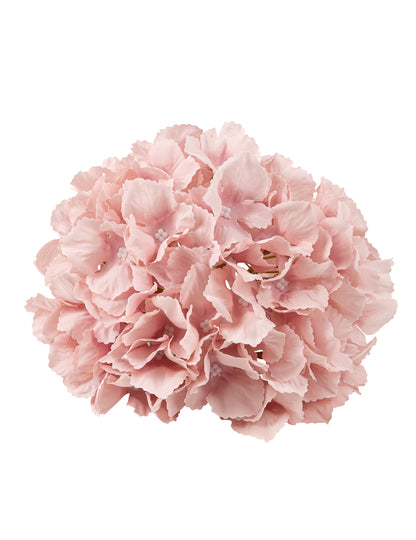 Umelá ružová hortenzia, 19 cm, vyrobená z látky