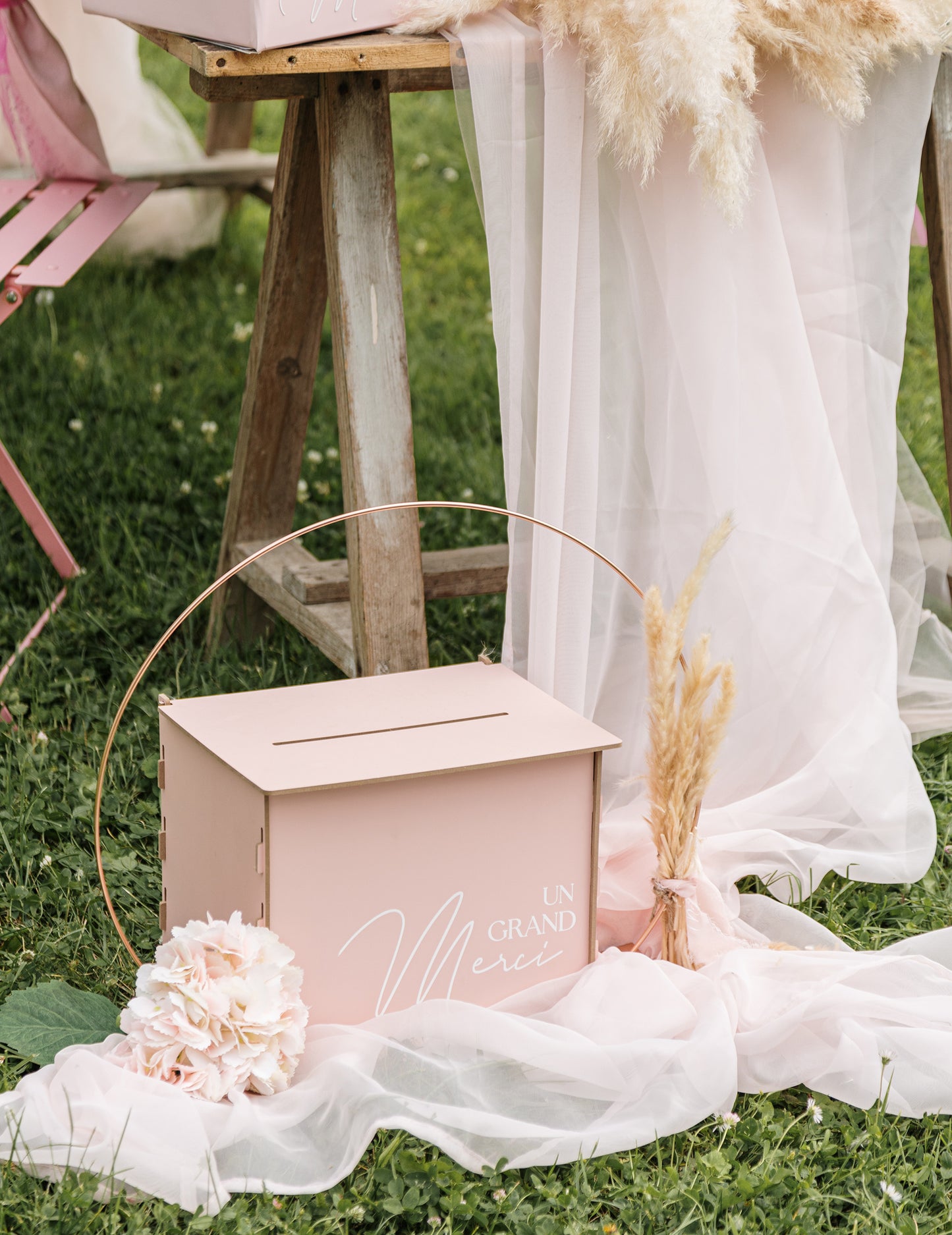 Umelá ružová hortenzia, 19 cm, vyrobená z látky