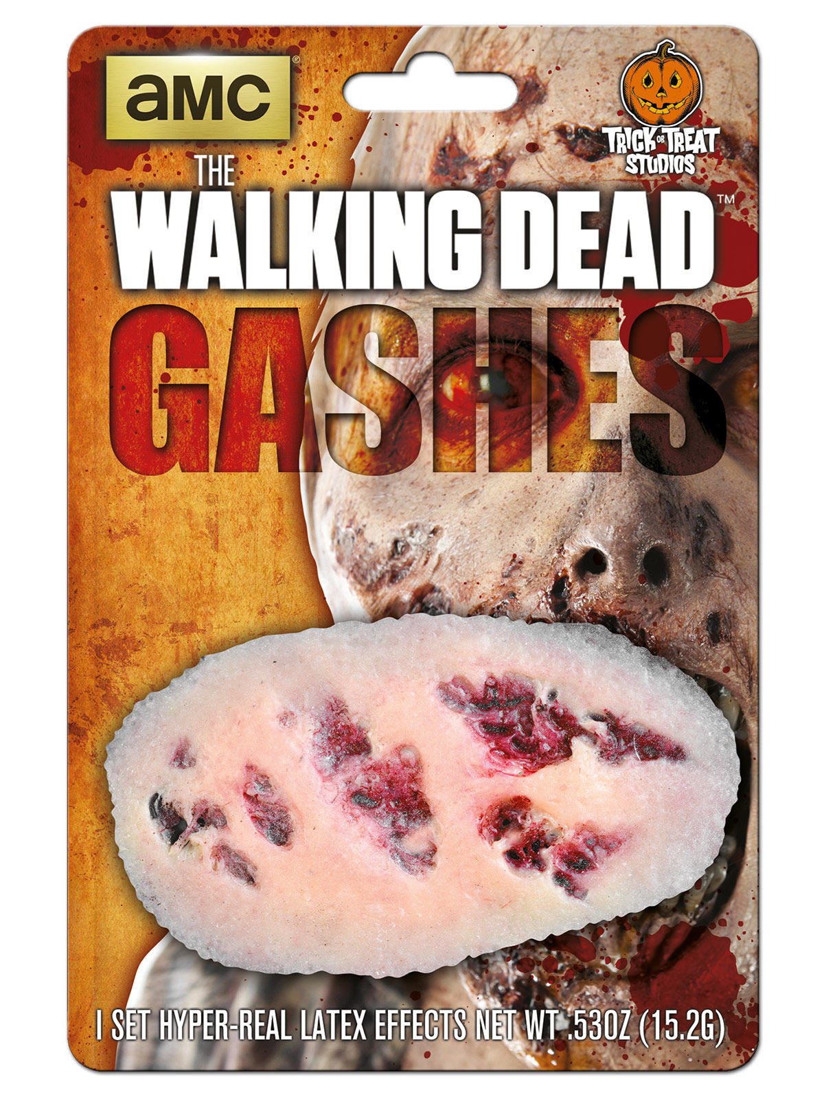 The Walking Dead Licencovaná latexová aplikácia krvavá rana béžovo-červená 