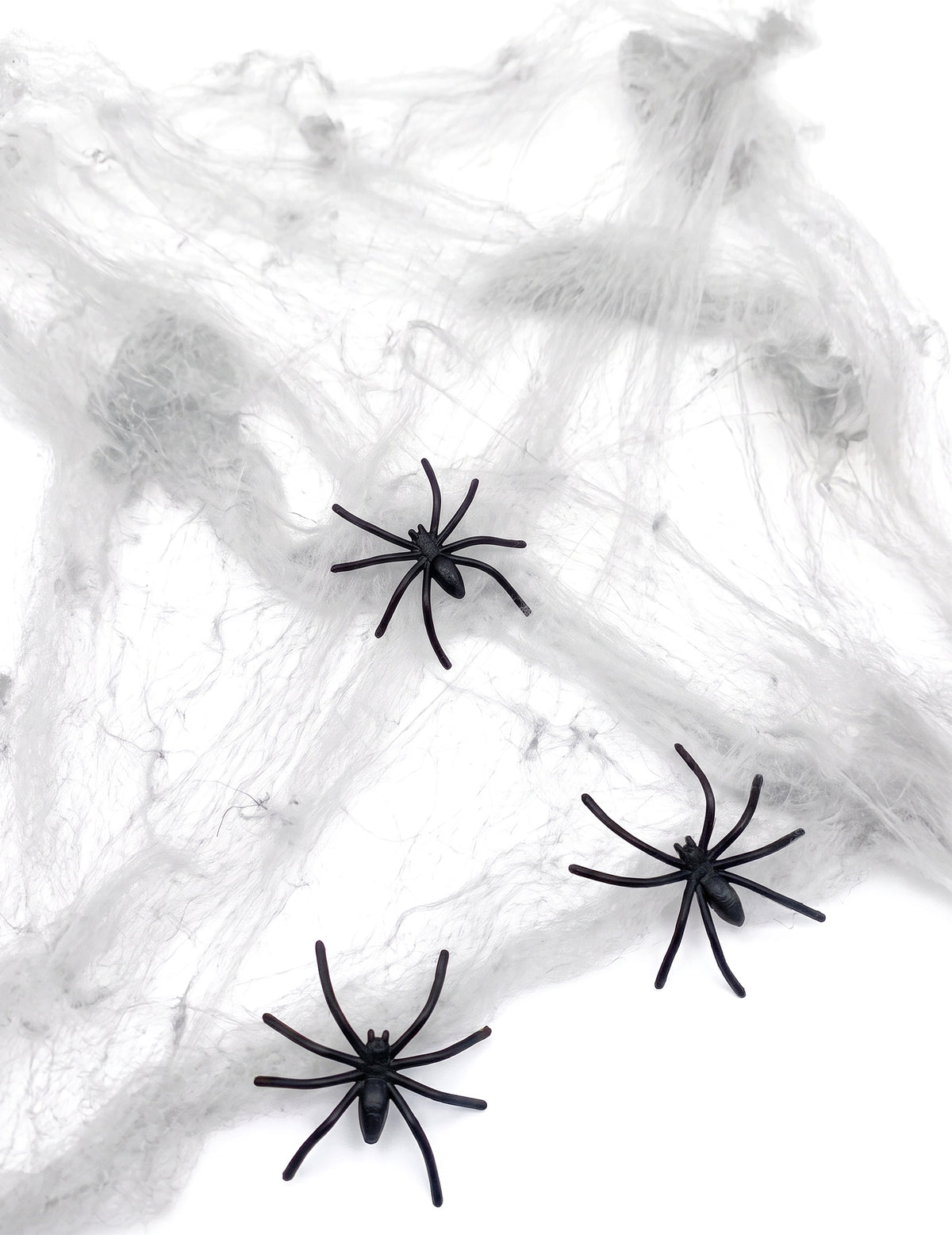 Biela pavučina s pavúkmi 20 g Halloween