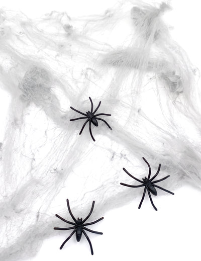 Biela pavučina s pavúkmi 20 g Halloween