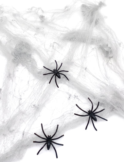 Biela pavučina s pavúkmi 20 g Halloween