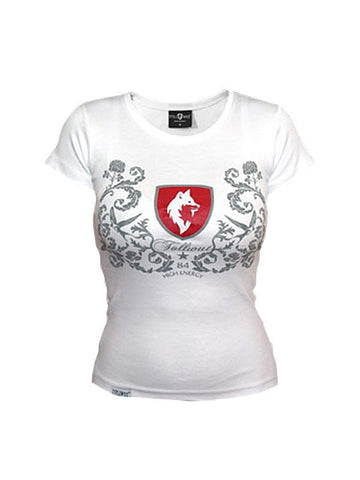 Tollwut Street Wear dievčenské tričko 'FAITH' biele 