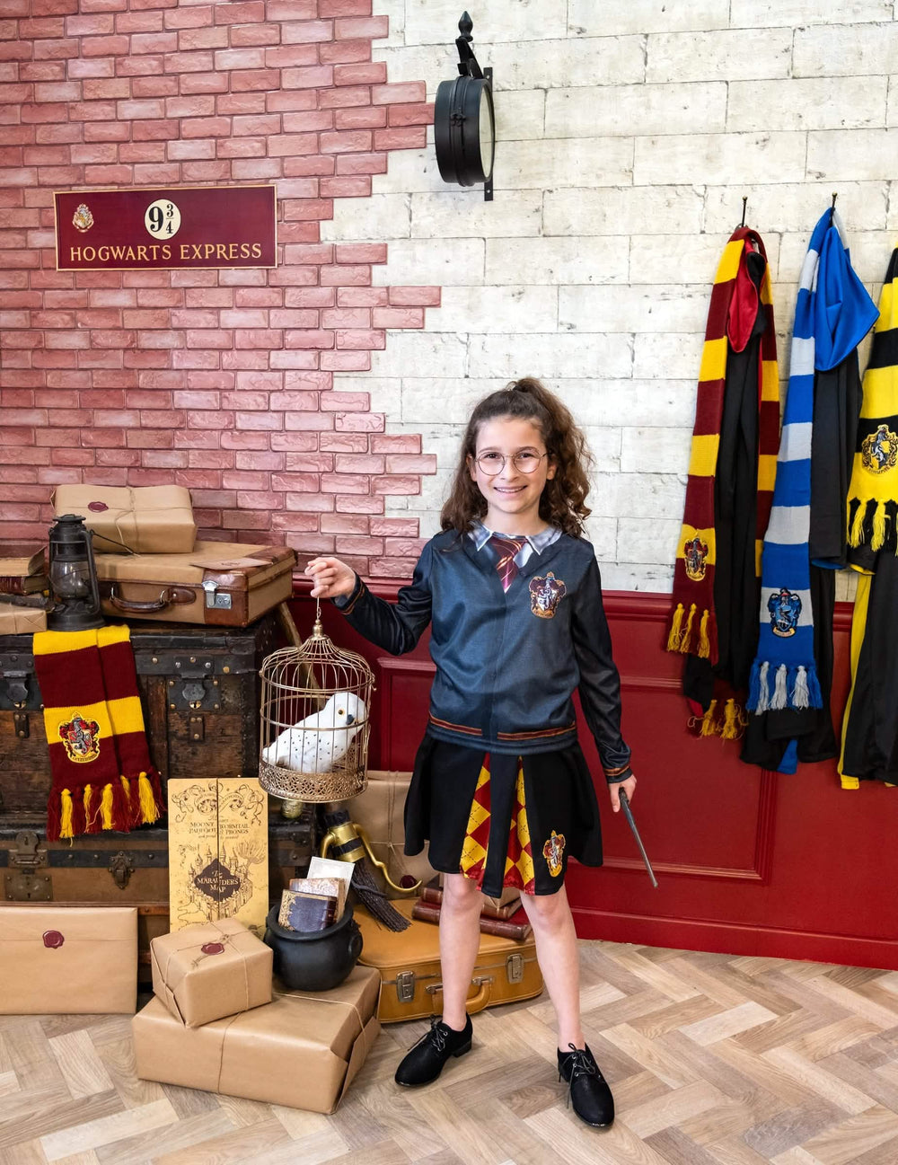 Top so sukňou Gryffindor Harry Potter pre dievča sivá a červená