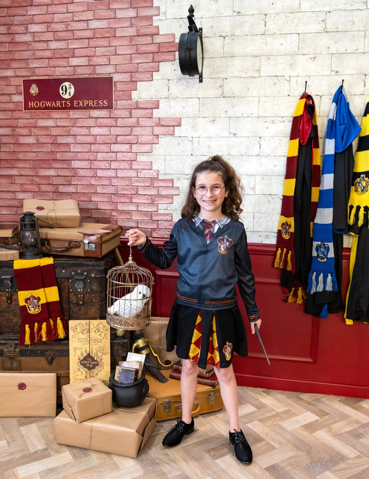Top so sukňou Gryffindor Harry Potter pre dievča sivá a červená
