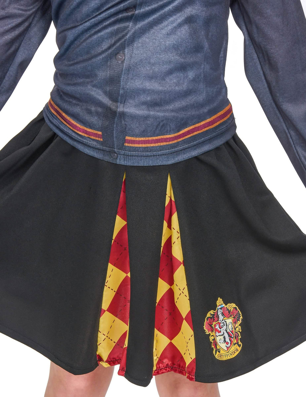 Detail sukne a erbu topu so sukňou Gryffindor Harry Potter