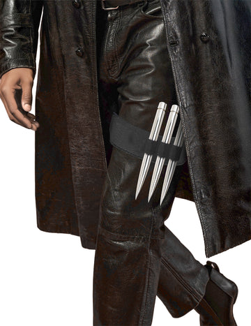 Stehenný pás s 3 striebornými kolíkmi 