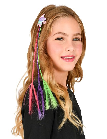 Viacfarebné vrkoče s hviezdou s vlasmi