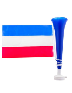 Modré, biele, červené doplnky