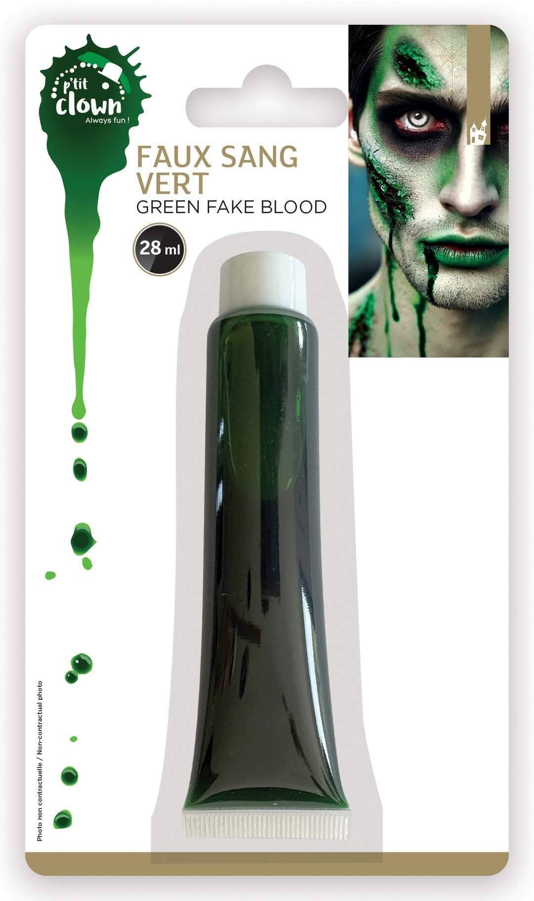 Trubica zelenej falošnej krvi 28 ml