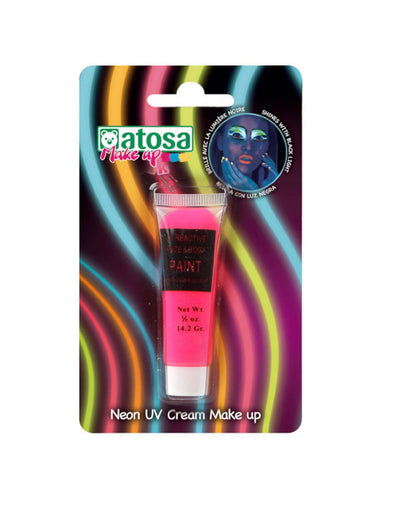Tube de maquillage néon UV pour adulte rose