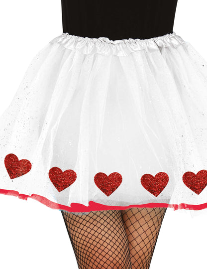Biely tutu so srdiečkami pre dospelých 