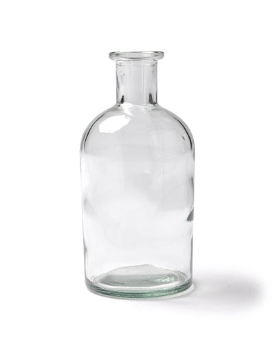 Contenant bouteille à la mer en verre transparent