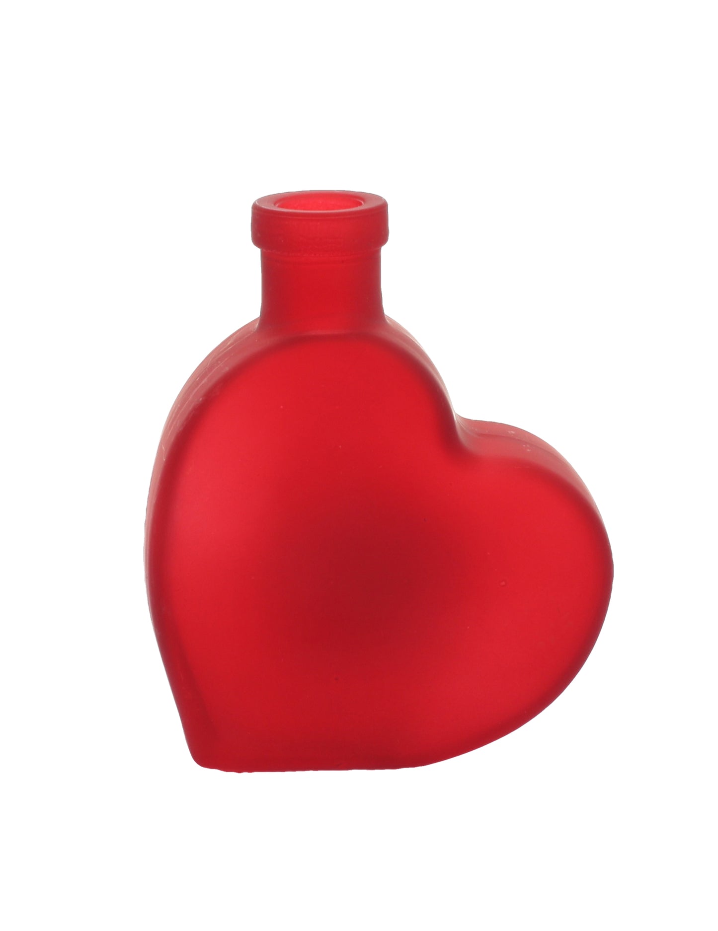 Sklenená váza v tvare červeného srdca 12,5 cm 