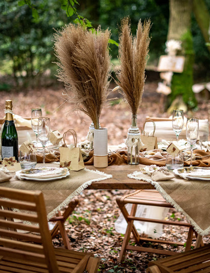 Béžová melírovaná a piesková váza 19 cm keramický