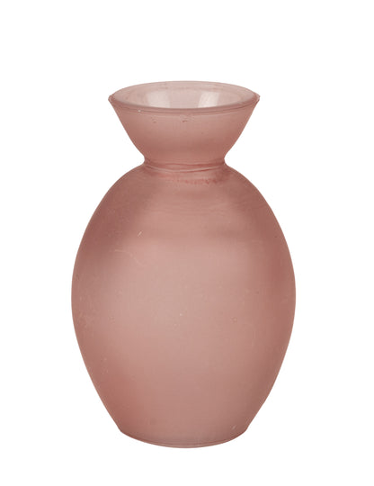 Váza z ružového skla, 150 ml, matná povrchová úprava