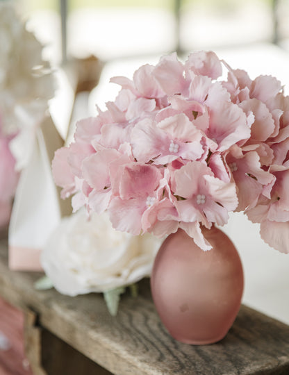 Váza z ružového skla, 150 ml, matná povrchová úprava