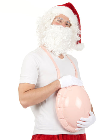 Nafukovací brucho tehotnej ženy alebo Dedo Mráz pre dospelých, telovej farby