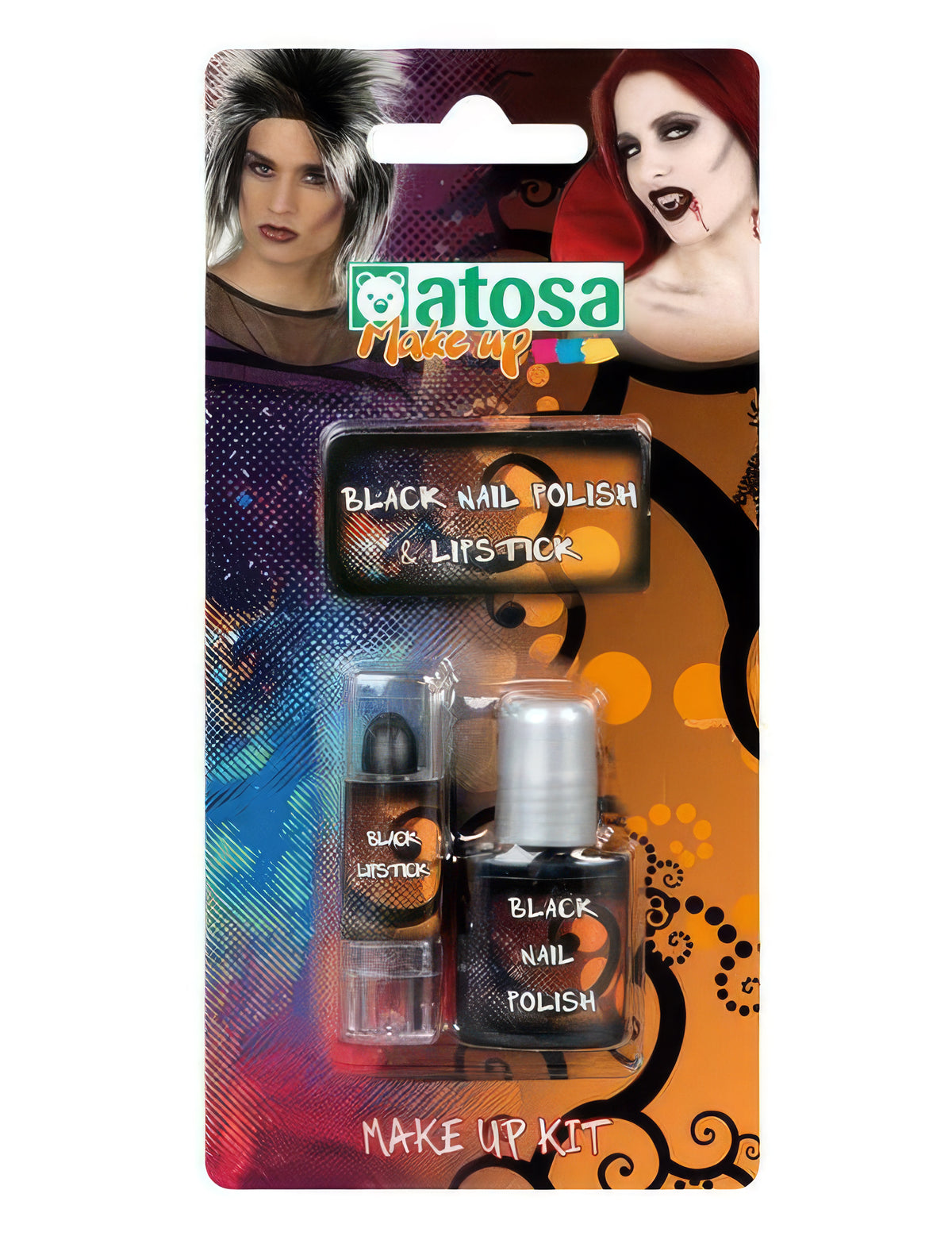 Lak a rúž čierny halloween dospelých