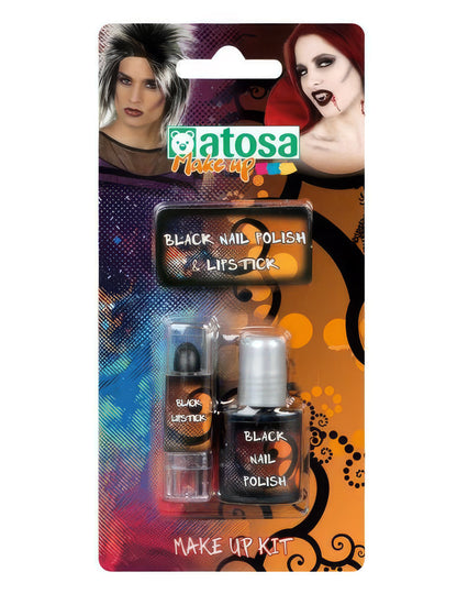 Lak a rúž čierny halloween dospelých