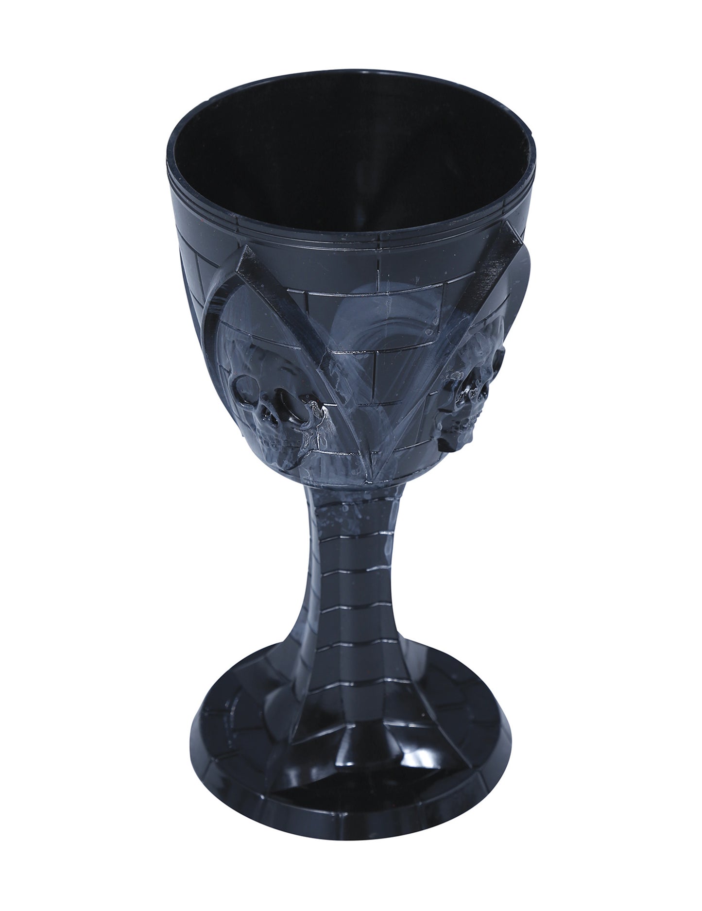 Sklenené lebky s nápisom